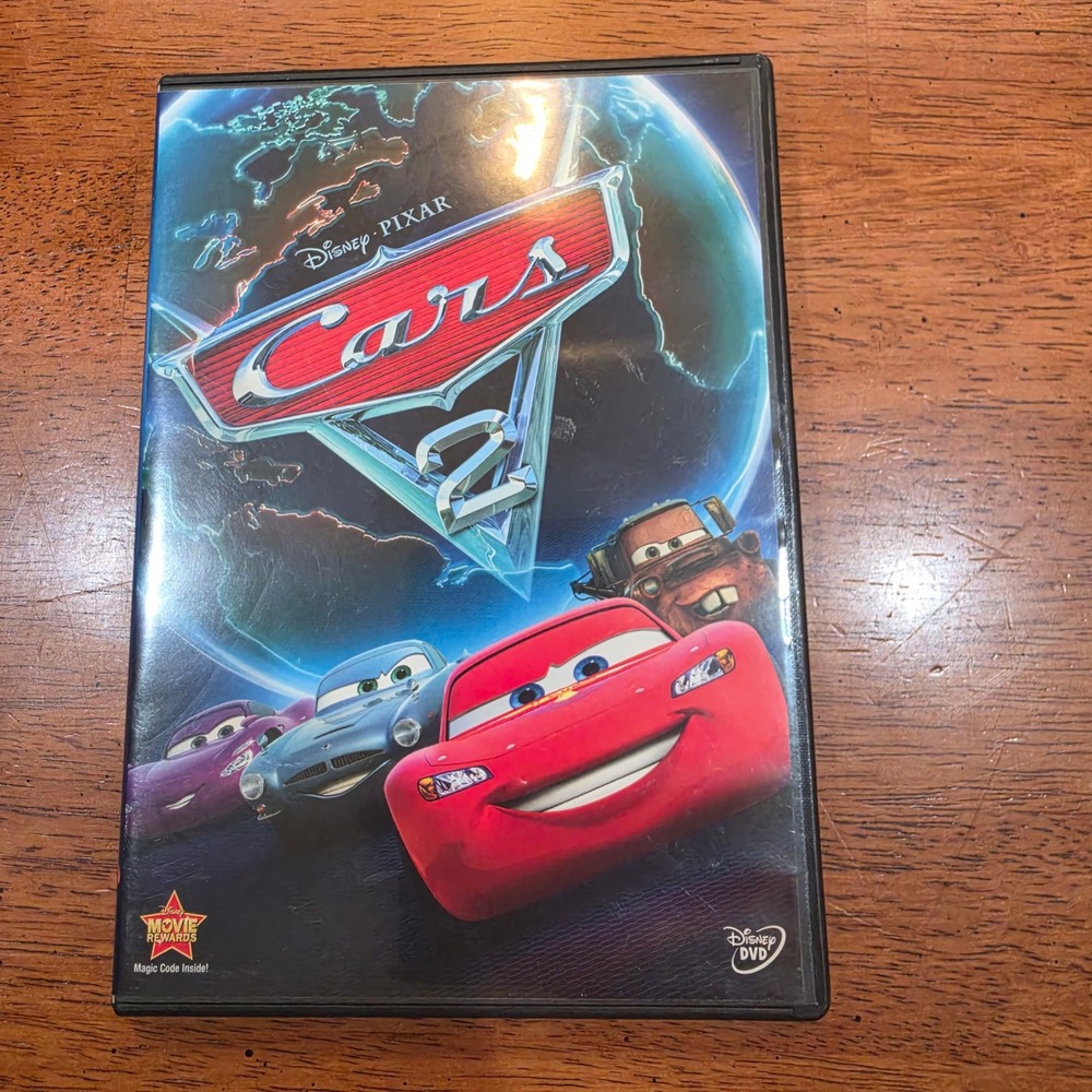 Disney Pixar Cars 2 DVD Kids One Size Multicolored Excellent Animated Movie